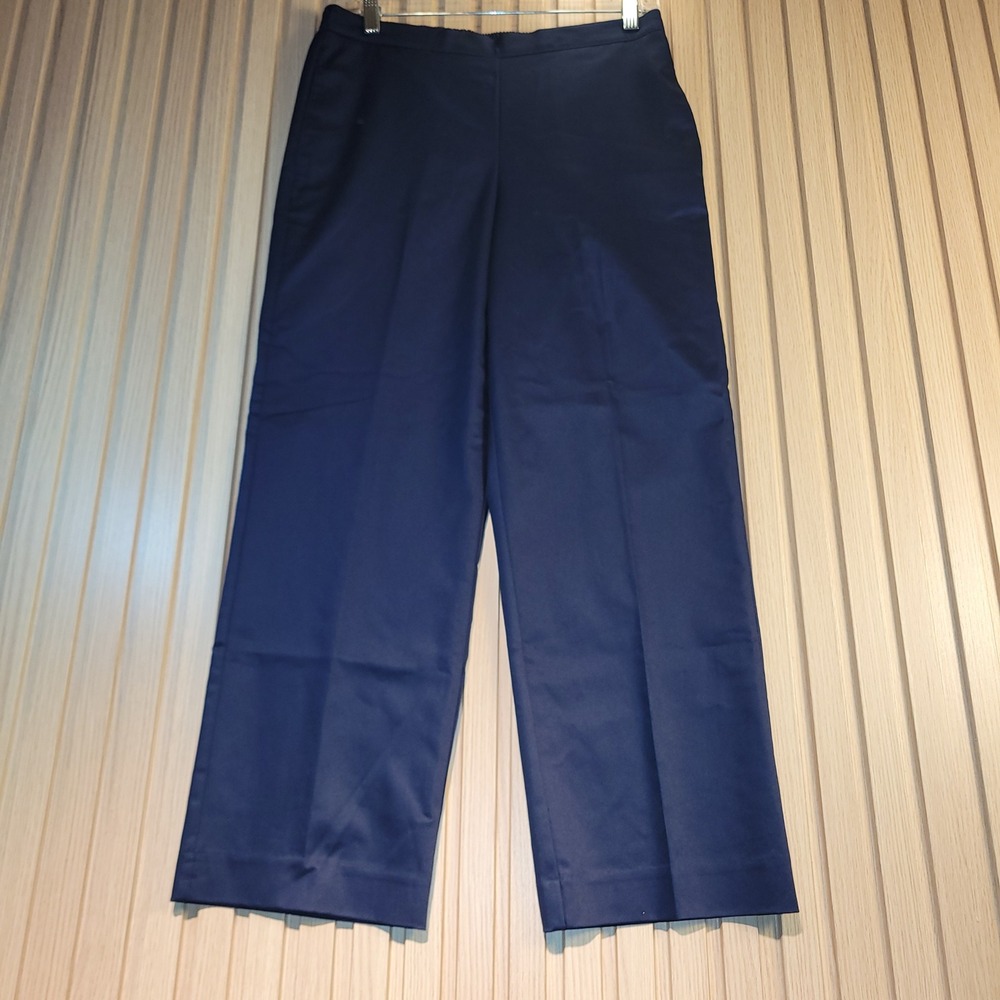 Alfred Dunner Easy Street 2020 Navy Blue Classic Fit Comfort Waist Pants 8P